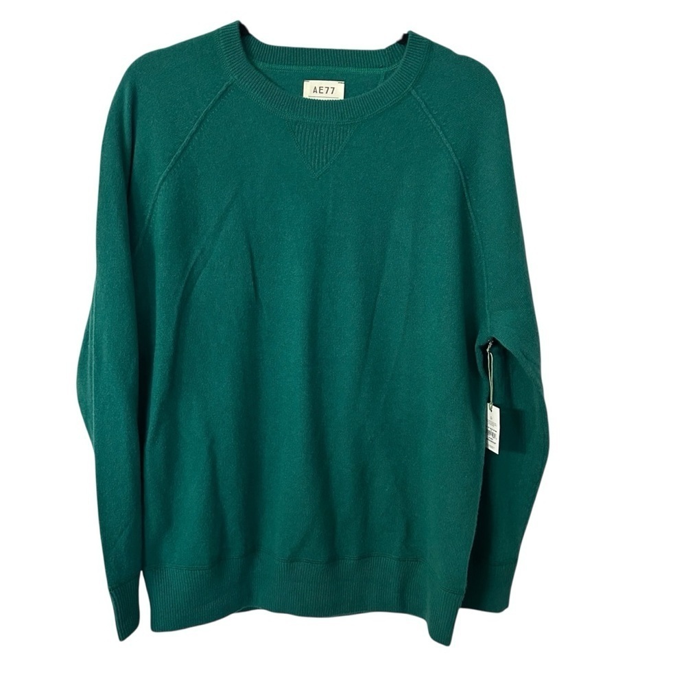 Ae77 American Eagle Women’s Long Sleeve Cashmere Crewneck Sweater Sz L NWT